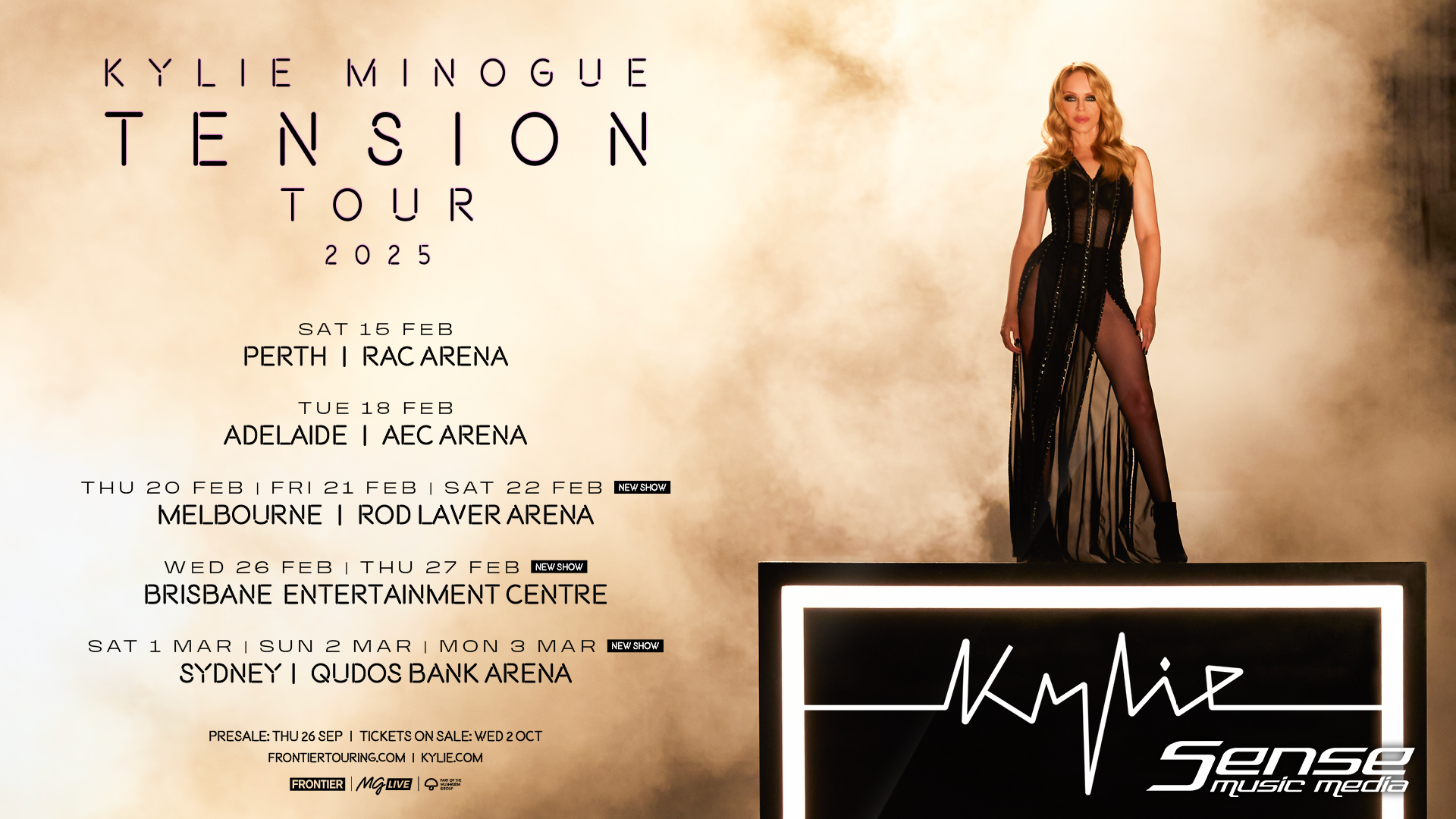 Kylie Minogue Tension Tour 2025グッズ3点セット① Tension Tour // Live 2025 | Double Vinyl + Petrol Tour Tee – Kylie